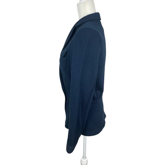 Banana Republic 100% Wool Blazer Jacket Classic Preppy Retro Blue Size Medium - Picture 6 of 13